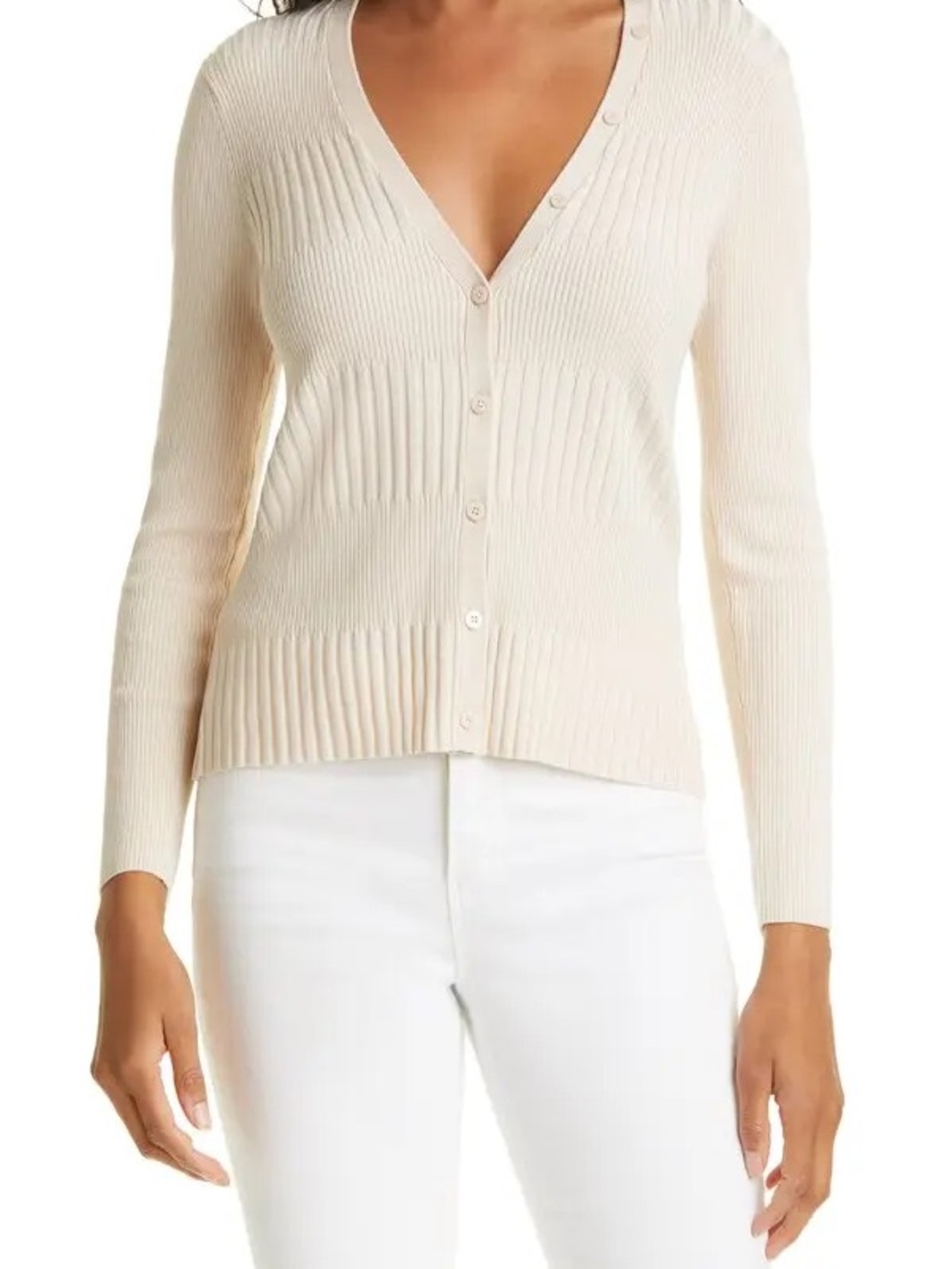 L’AGENCE Elyssa Rib sweater cardigan